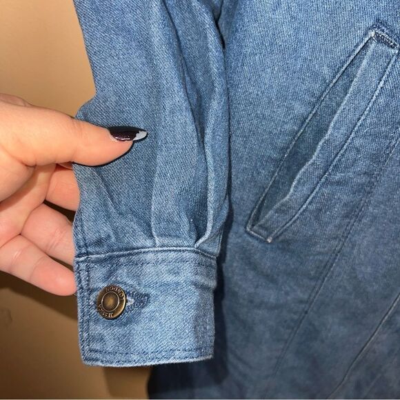 Jessica London‎ 90’s Denim Button Down Longline Jacket Size 14W - Picture 3 of 6